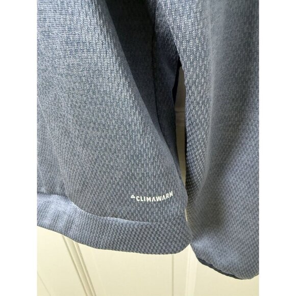 Adidas Men’s Tl Full Zip Blue Gray Hoodie Climawarm Size Small EUC - Picture 6 of 12